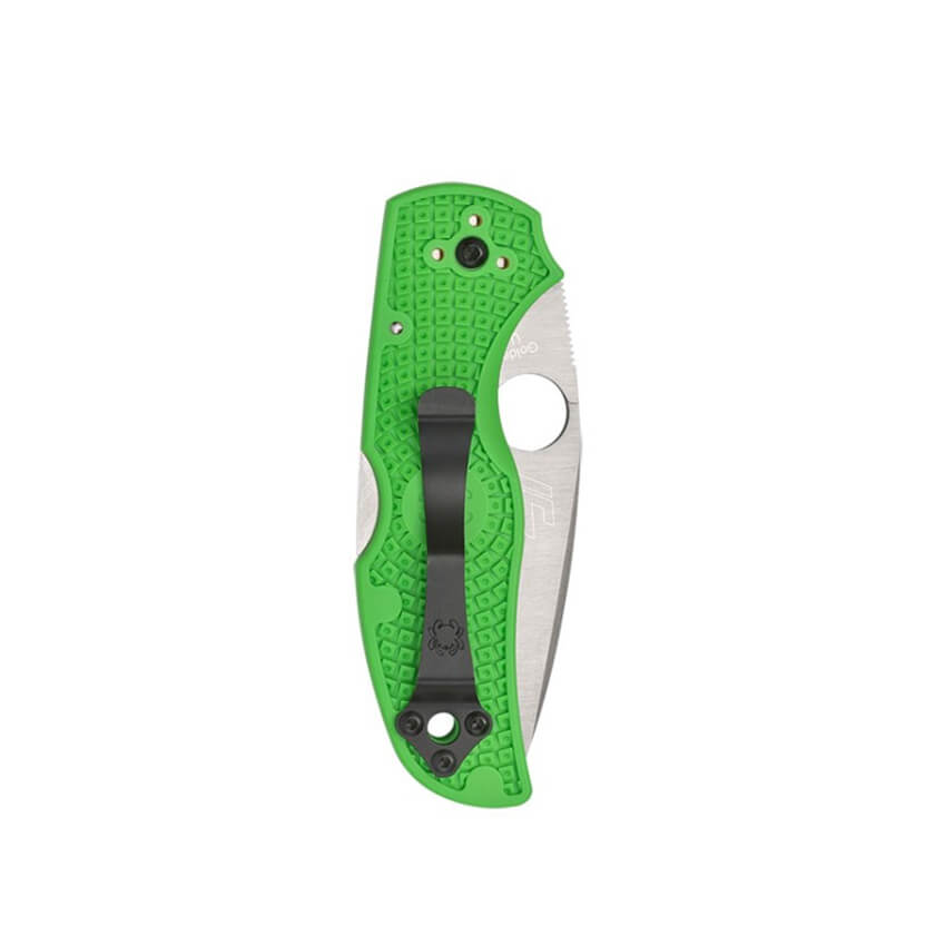 Navaja Spyderco Native 5 Salt con mango de FRN verde y hoja de acero LC200N con filo plano C41PGR5