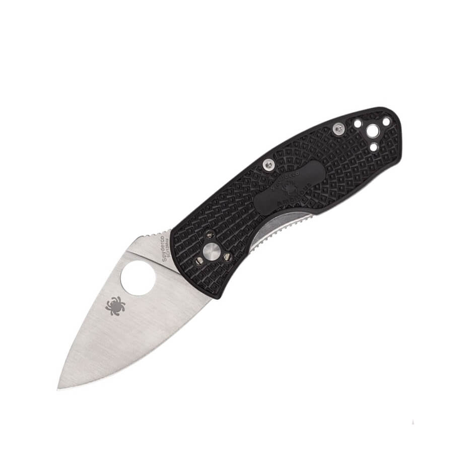 Couteau de poche Spyderco Ambitious linerlock avec manche FRN noi...