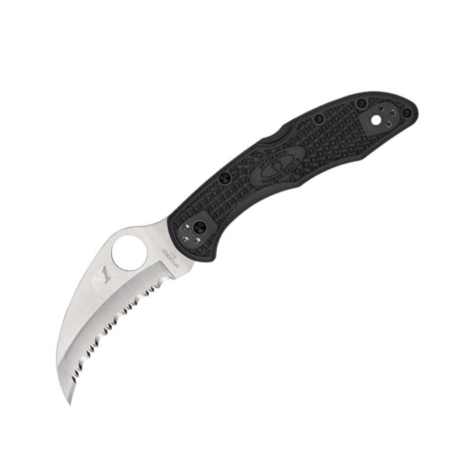 Couteau de poche Spyderco Tasman Salt 2 avec manche FRN noir et l...