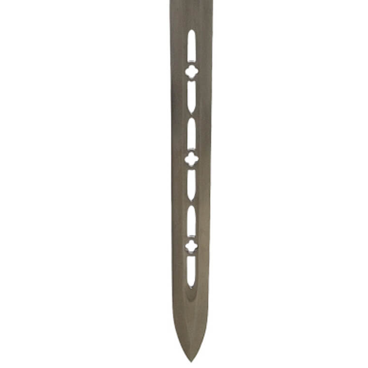 Espada Templaria Damasquinada con empuñadura en plata con detalles en damasquino en oro Marto 597
