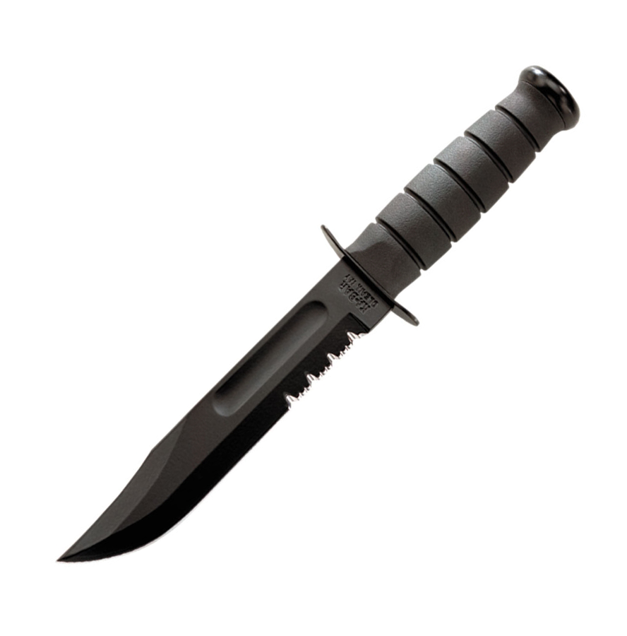 Cuchillo táctico Ka-Bar Kraton G 1212 - Hoja de 18 cm parcialmen...