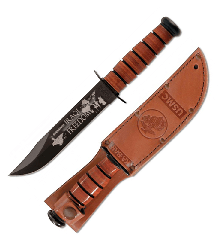 Cuchillo Ka-Bar 9128 conmemorativo de la libertad Iraquí - Cuerp...