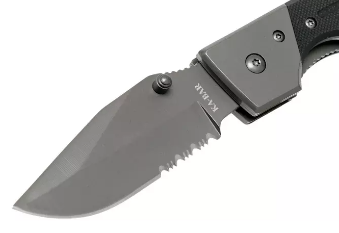 Navaja bolsillo Ka-Bar Warthog 3073 - Hoja drop point de 7,6 cm en acero inoxidable.
