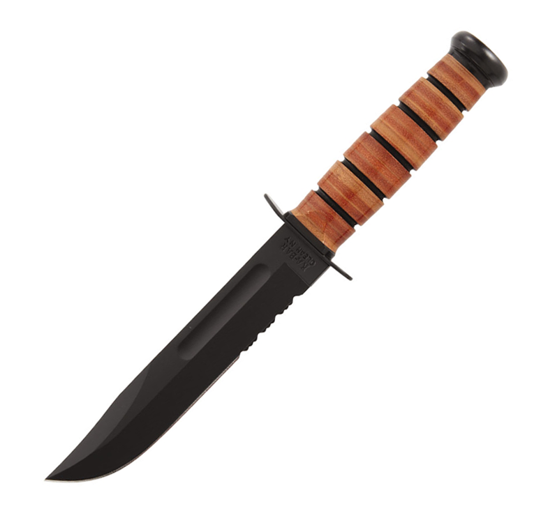 Cuchillo Ka-Bar 1219 Ejército Estados Unidos - Hoja parcialmente...