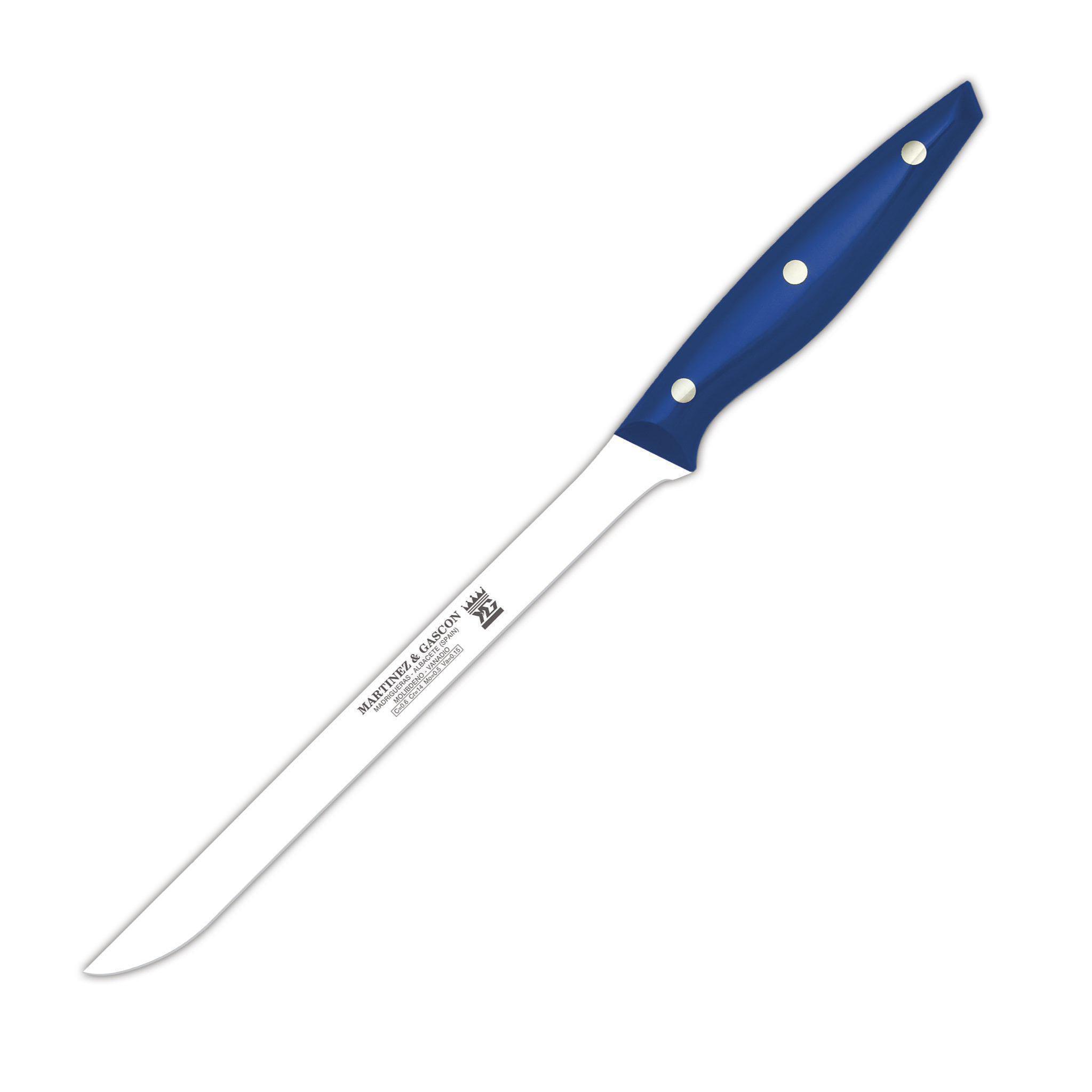 Cuchillo jamonero flexible con mango de polioximetileno y hoja de 23 cm Martinez y Gascon Monaco