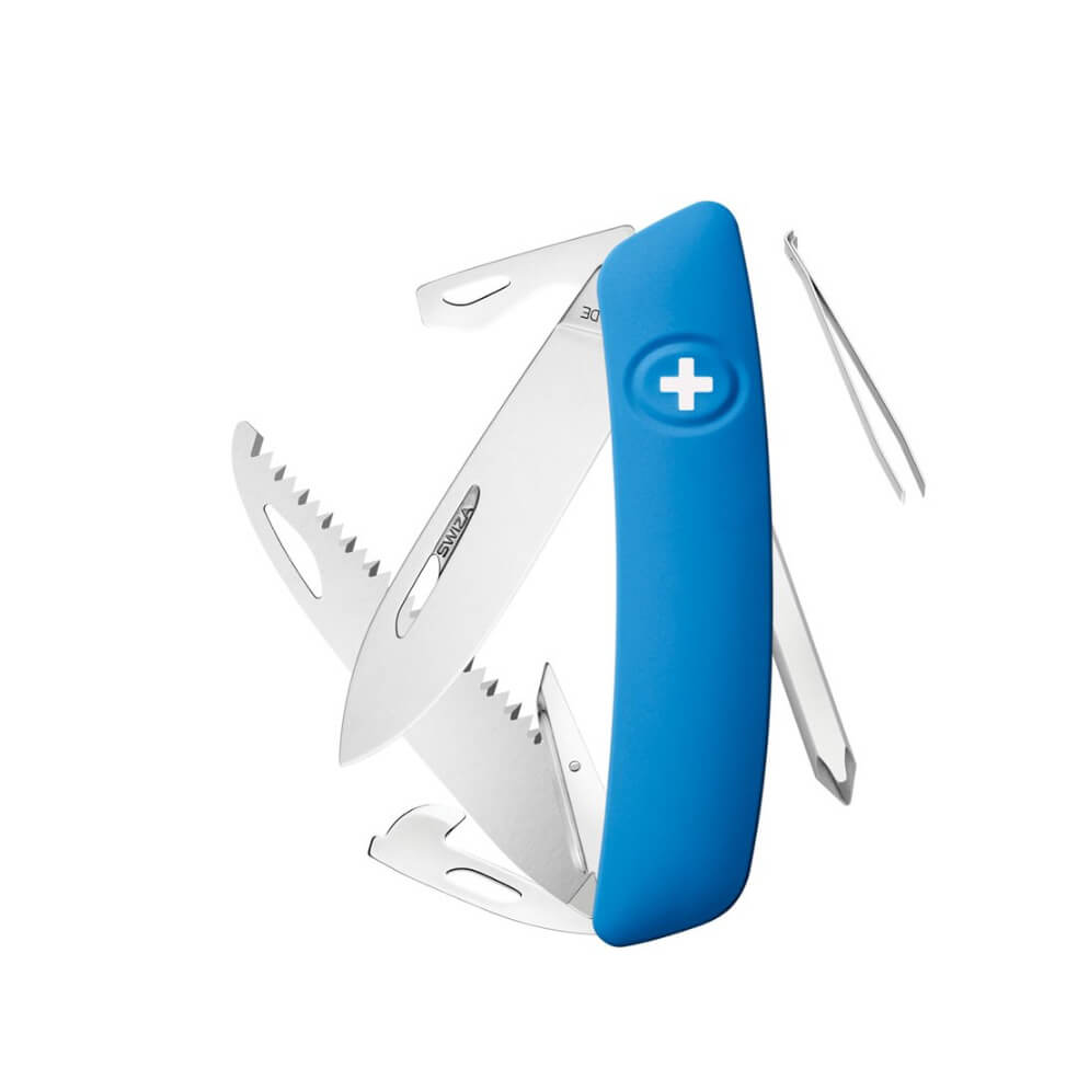 Faca multiuso azul Swiza D06 com 12 funções KNI.0060.1030
