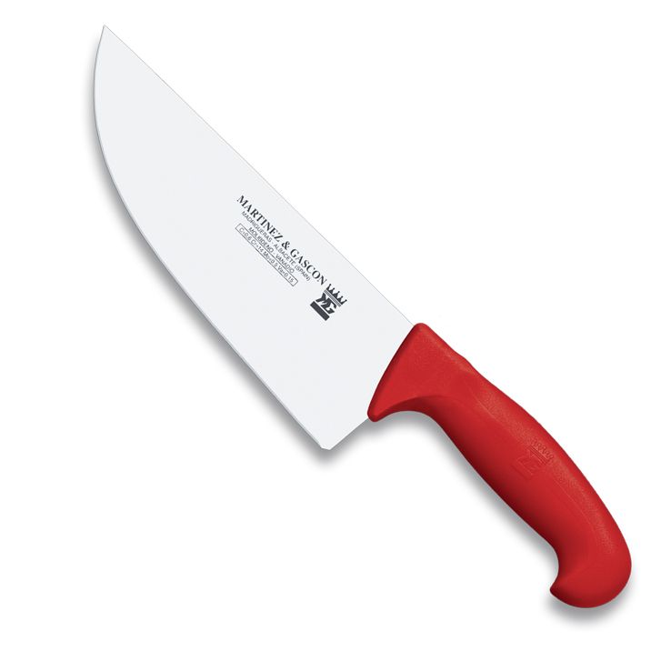 Cuchillo carnicero ancho con hoja de 18,5 cm y mango de polipropi...