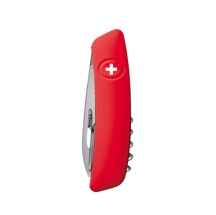 Navaja multiusos Swiza D03 AllMatt con mango rojo