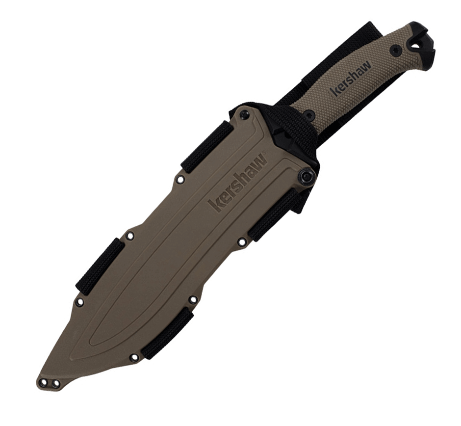 Machete Kershaw CAMP 10 TAN - Hoja de 25,4 cm y mango de goma 