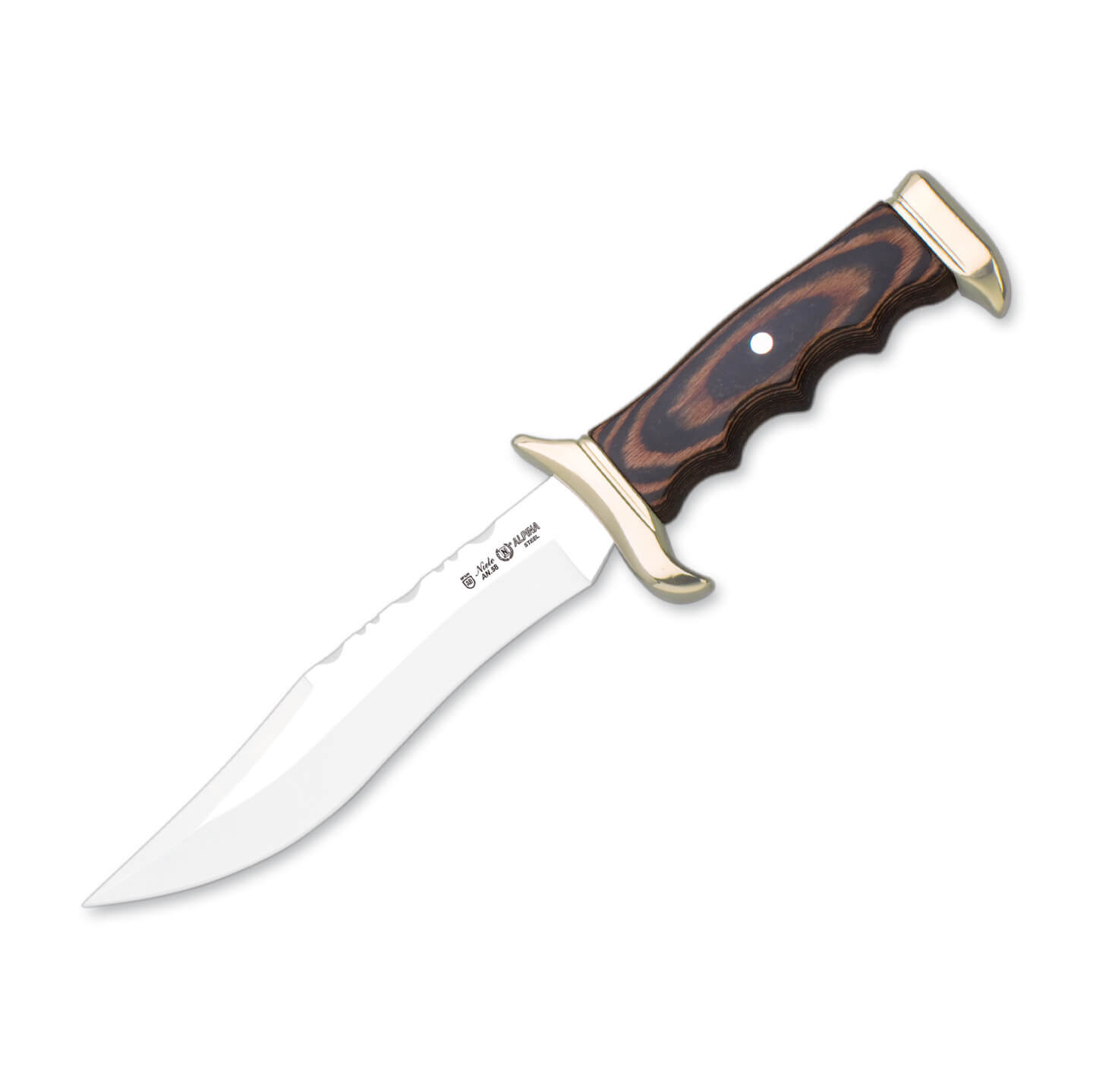 Cuchillo Bowie Nieto Alpino con mango de estamina y hoja de 18 cm