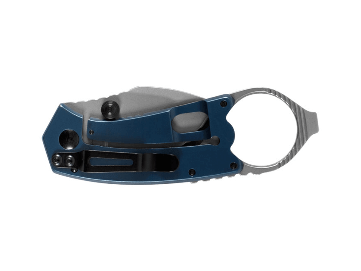 Navaja Kershaw Antic 8710 - Hoja de 4,6 cm y mango de acero inoxidable en azul