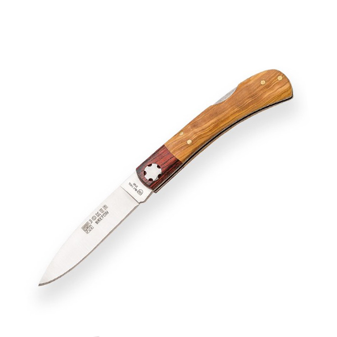 Navaja de bolsillo Joker Bretón con mango de madera de olivo y h...