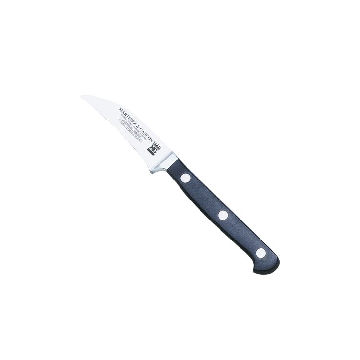 Cuchillo mondador curvo forjado alemán con mango de POM y hoja d...