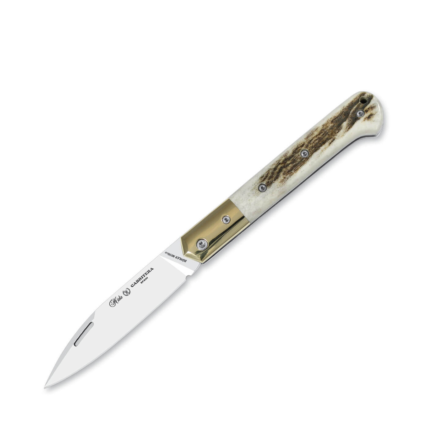 Couteau de poche Nieto Cabritera avec manche en bois de cerf et v...