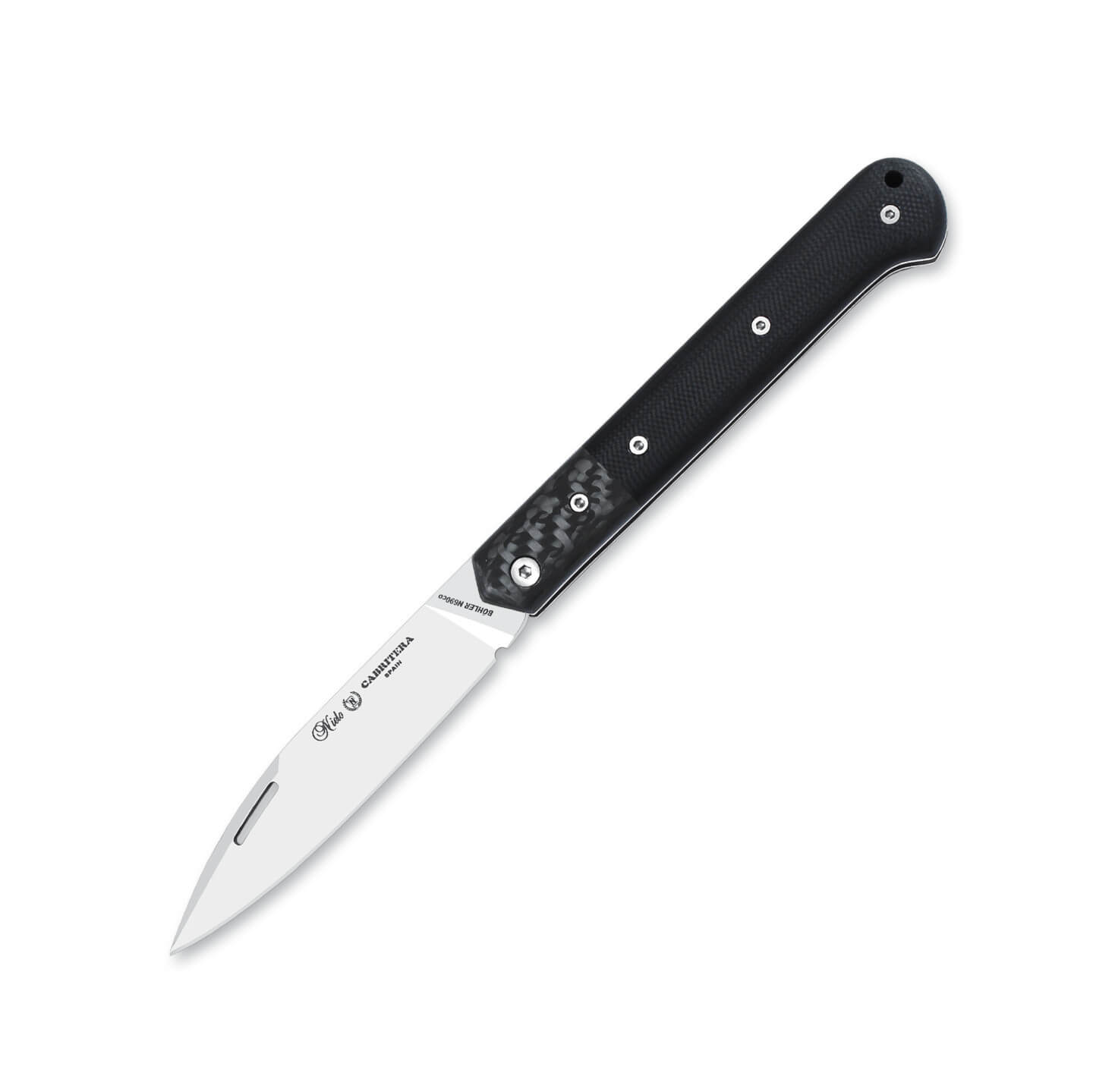 Couteau de poche Nieto Cabritera avec manche G10 noir et virole e...