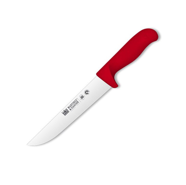 Cuchillo carnicero con hoja de 20 cm y mango de polipropileno roj...