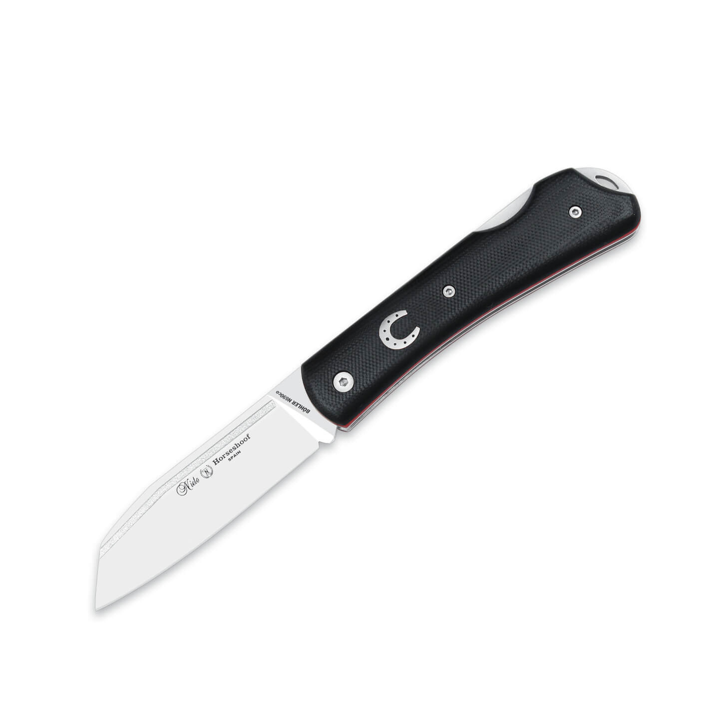 Navaja Nieto Horseshoof con mango de G10 negro con hoja de 8,2 cm