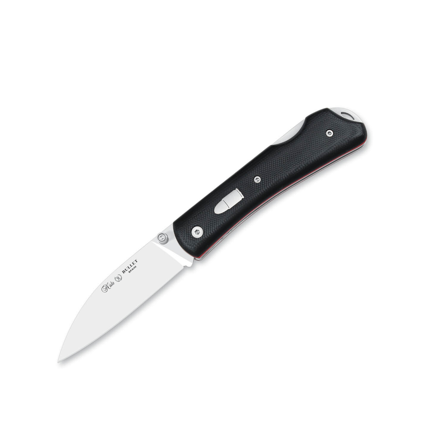 Navaja Nieto Bullet con mango de G10 negro con hoja de 8,2 cm