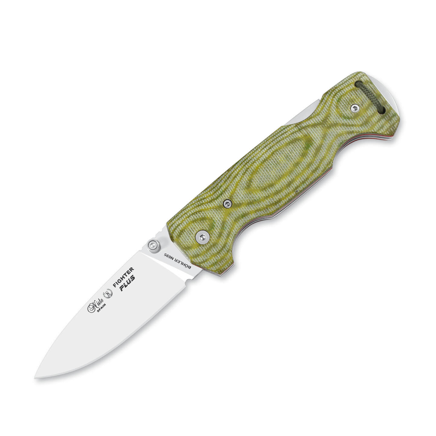 Navaja de bolsillo Nieto Fighter Plus con hoja drop point de 9.5 ...