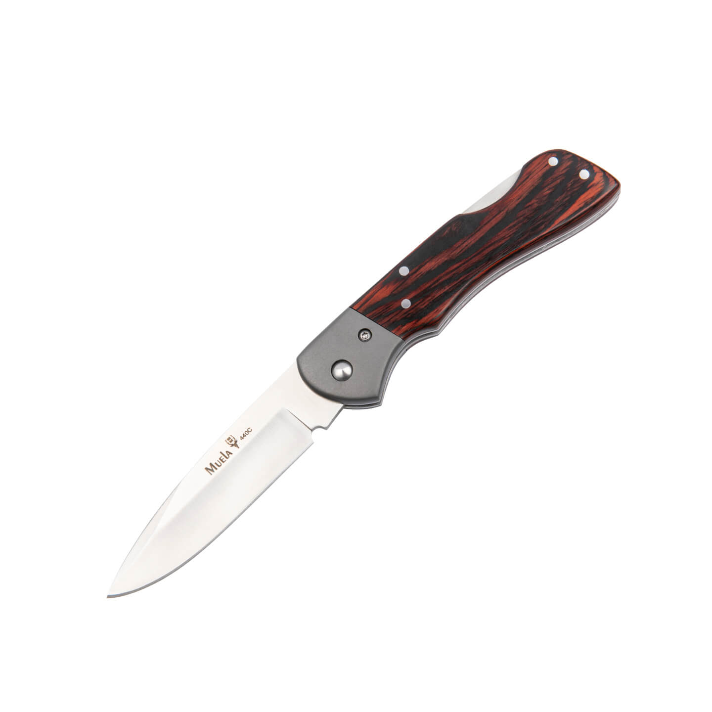 Navaja de bolsillo Muela BX-8GR con mango de madera prensada cora...