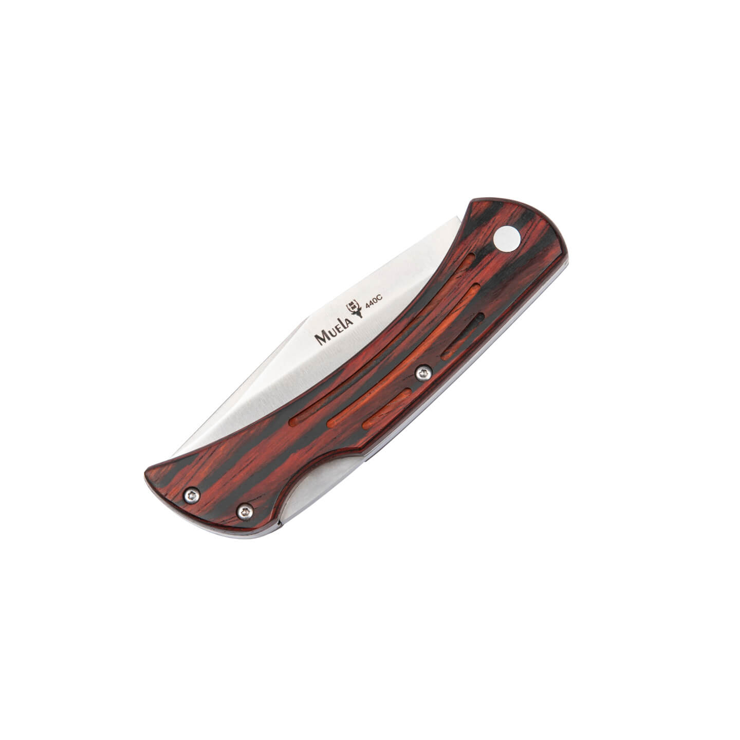 Navaja de bolsillo Muela K-9R.M con mango de madera prensada coral y hoja de 9 cm
