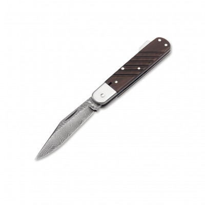 Couteau de poche Boker 98k-Damascus avec manche en bois de noyer
