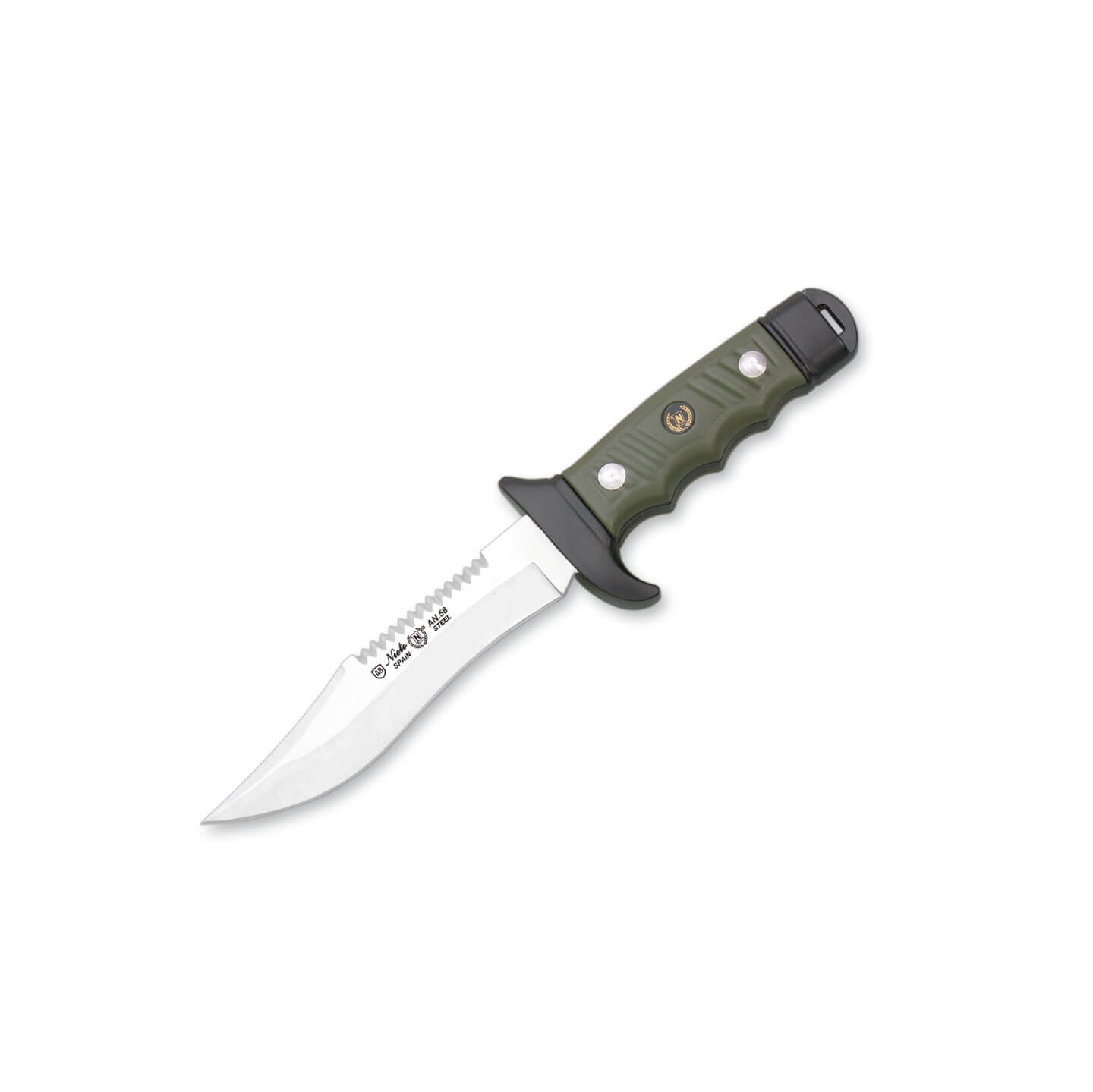 Cuchillo de caza Nieto Montaña con mango de zamak de pintura epo...
