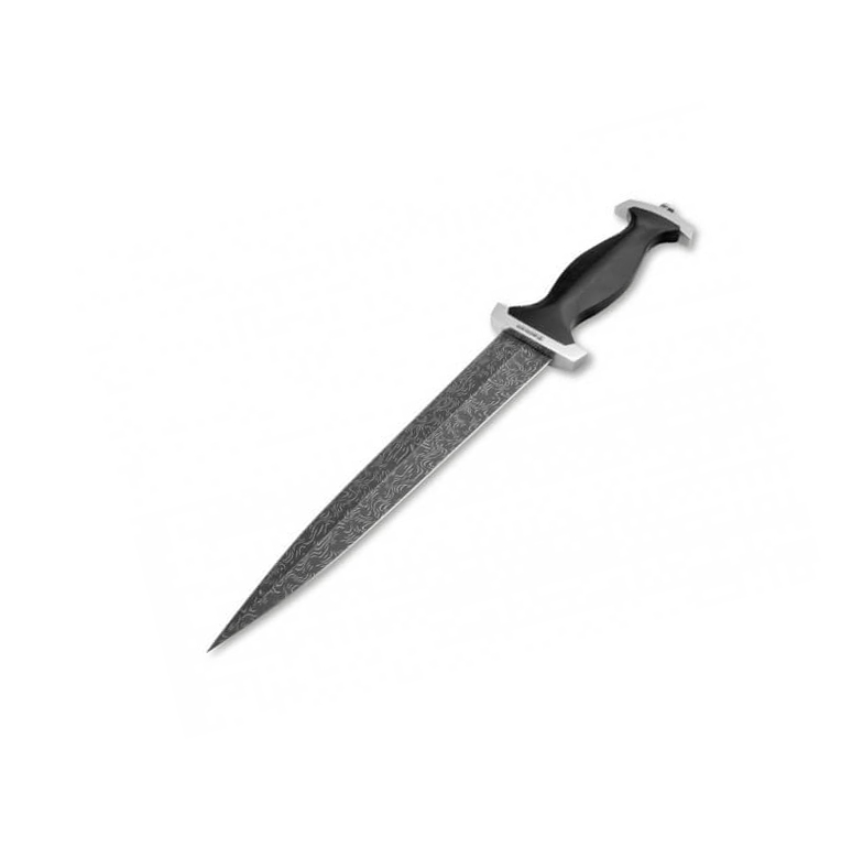 Daga suiza Boker Mosaic Damascus con mango de Ébano