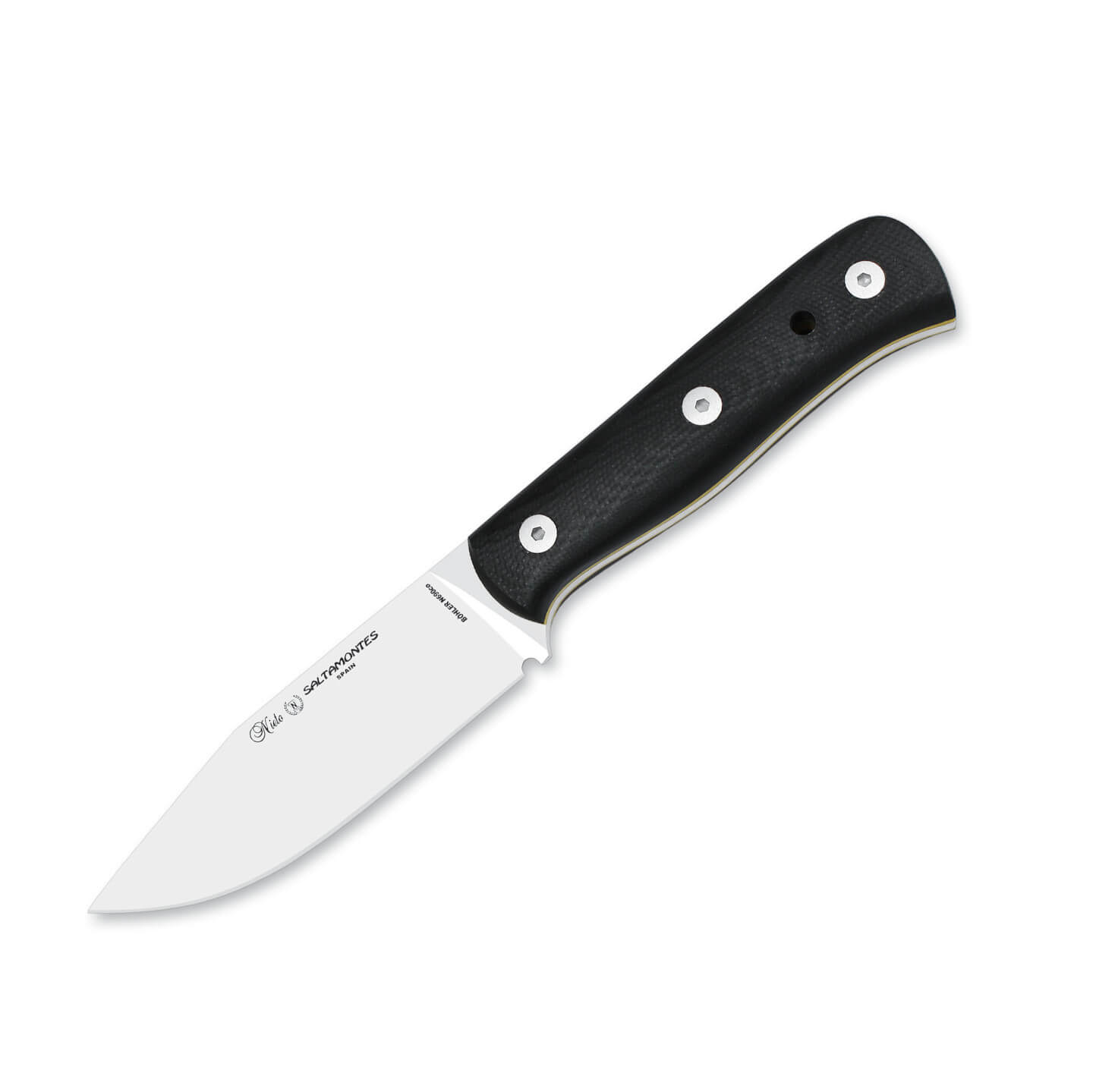 Cuchillo Nieto Saltamontes con mango de G10 negro y hoja de Böhl...