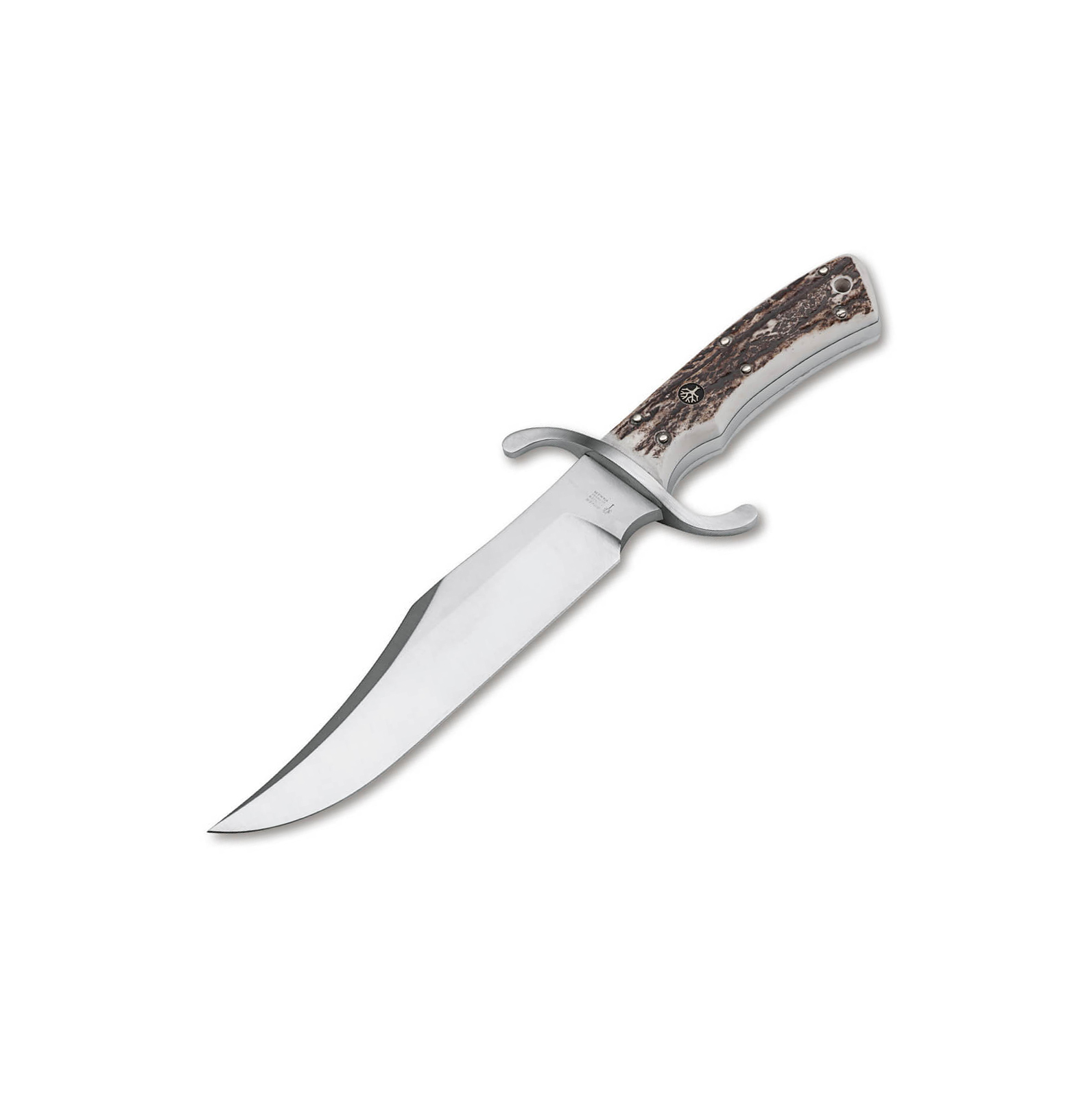 Cuchillo de caza Bowie N690 Stag de Boker con hoja de acero inoxi...