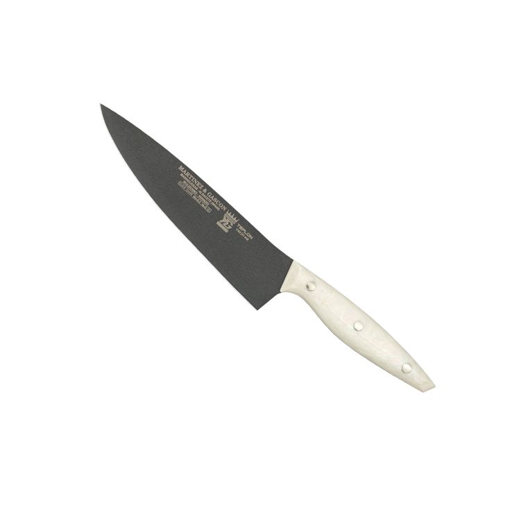 Cuchillo cocinero con hoja teflonada de 20 cm y mango de plástic...