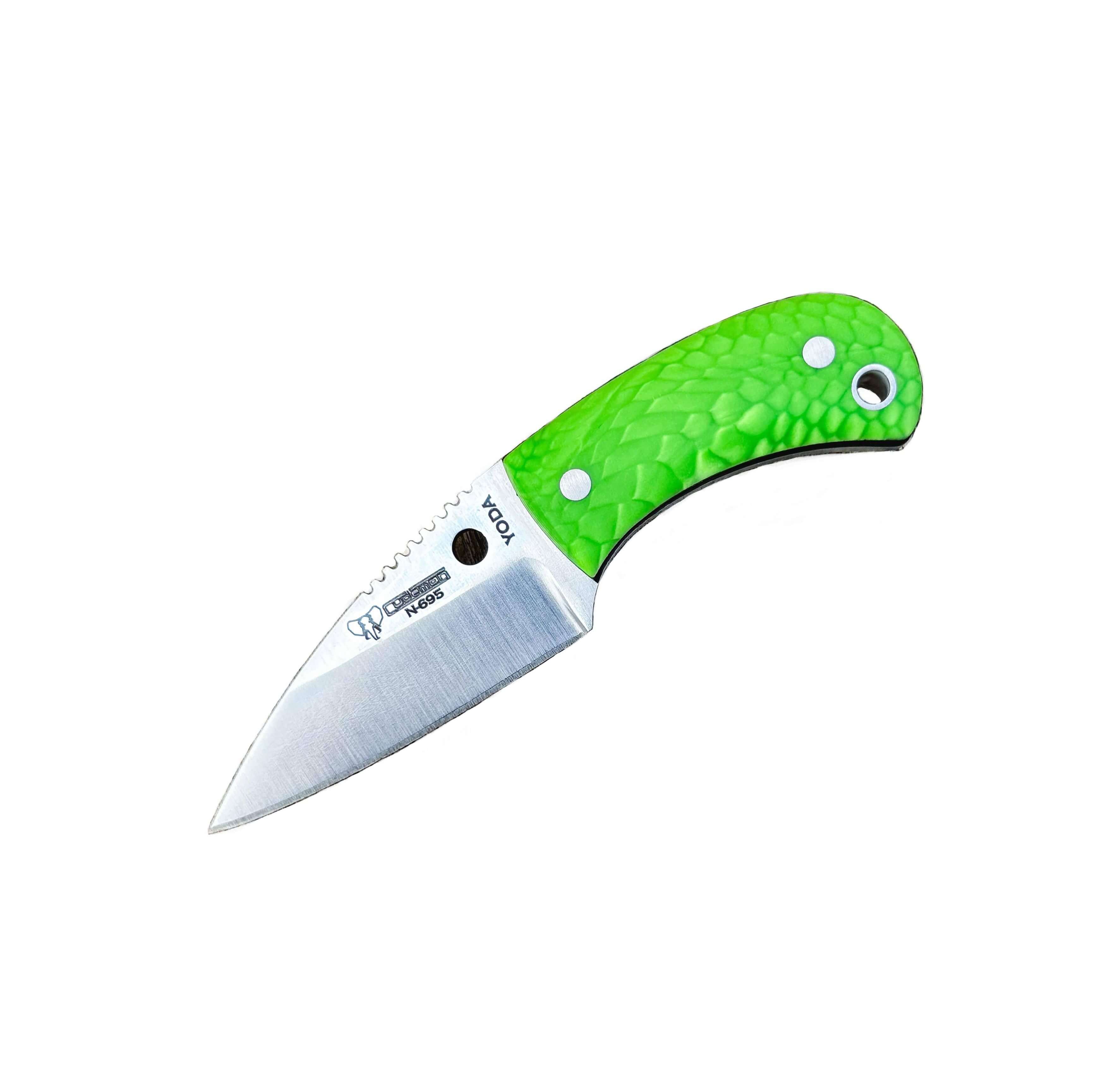 Cuchillo Yoda Verde de Cudeman con funda Kydex