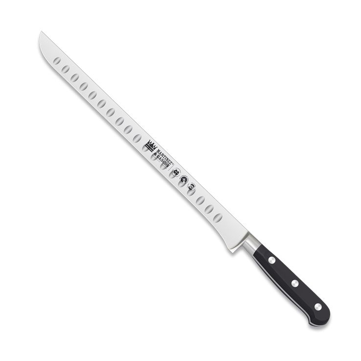 Cuchillo jamonero forjado y alveolado con hoja de 300 mm Martinez...