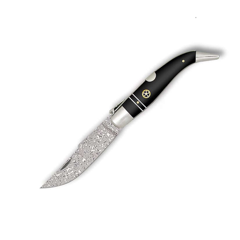 Navaja clásica Nº 0 con hoja de 8.2 cm de acero damasco y mango...