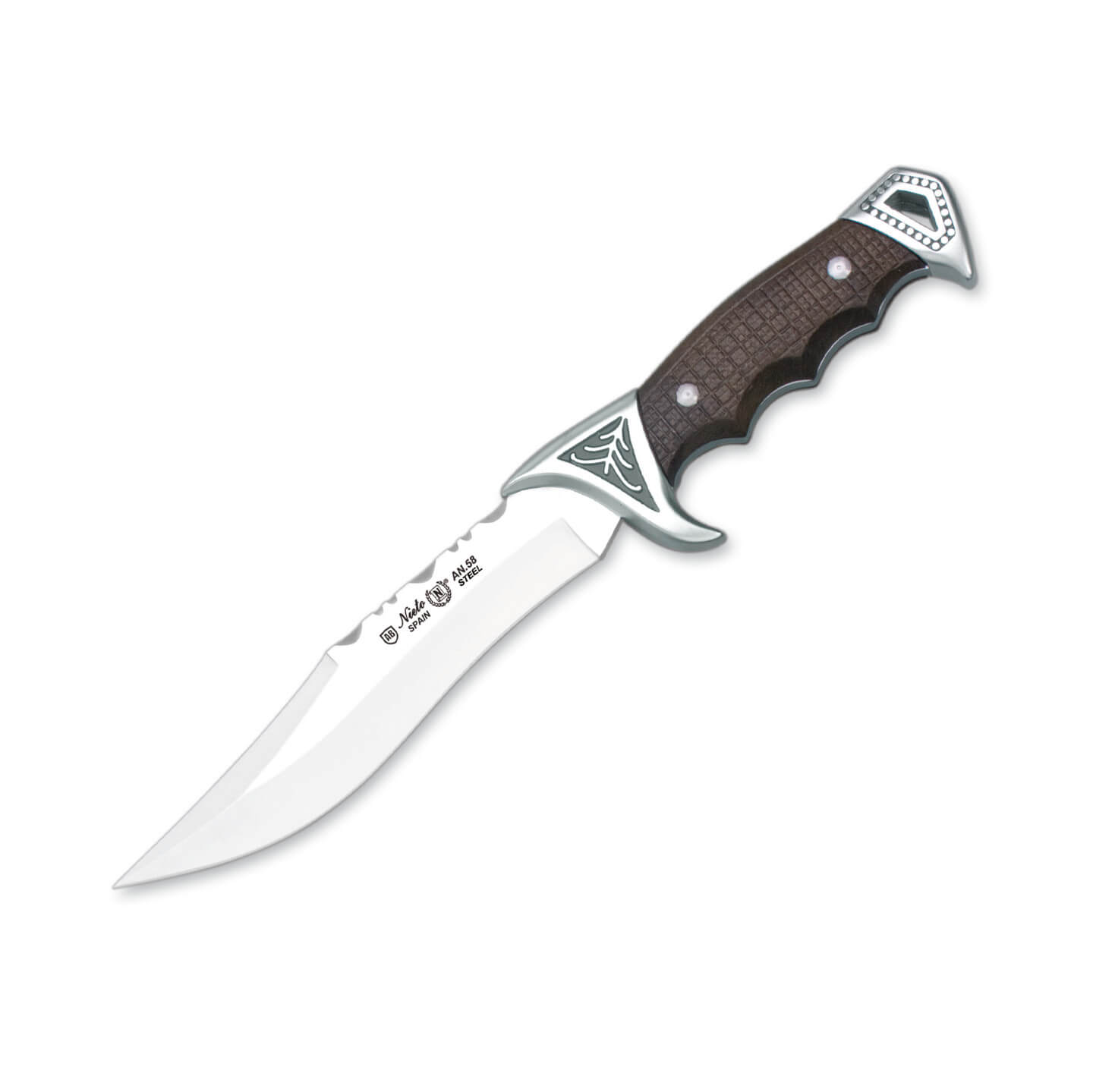 Cuchillo de caza Nieto Toledo con mango de cromo duro y ABS y hoj...