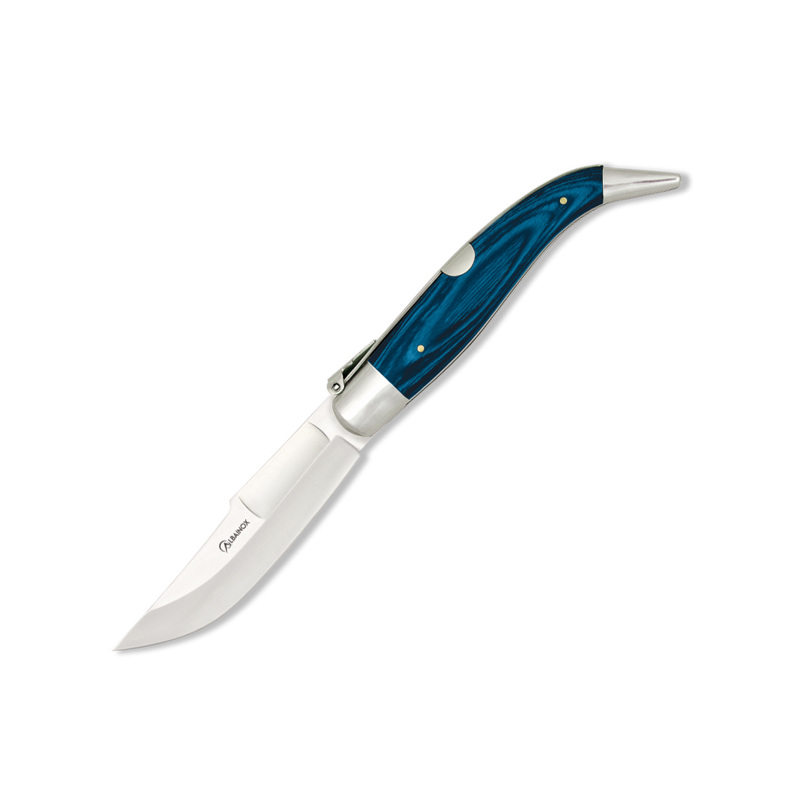 Navaja clásica con mango de estamina azul y hoja de 9.5 cm