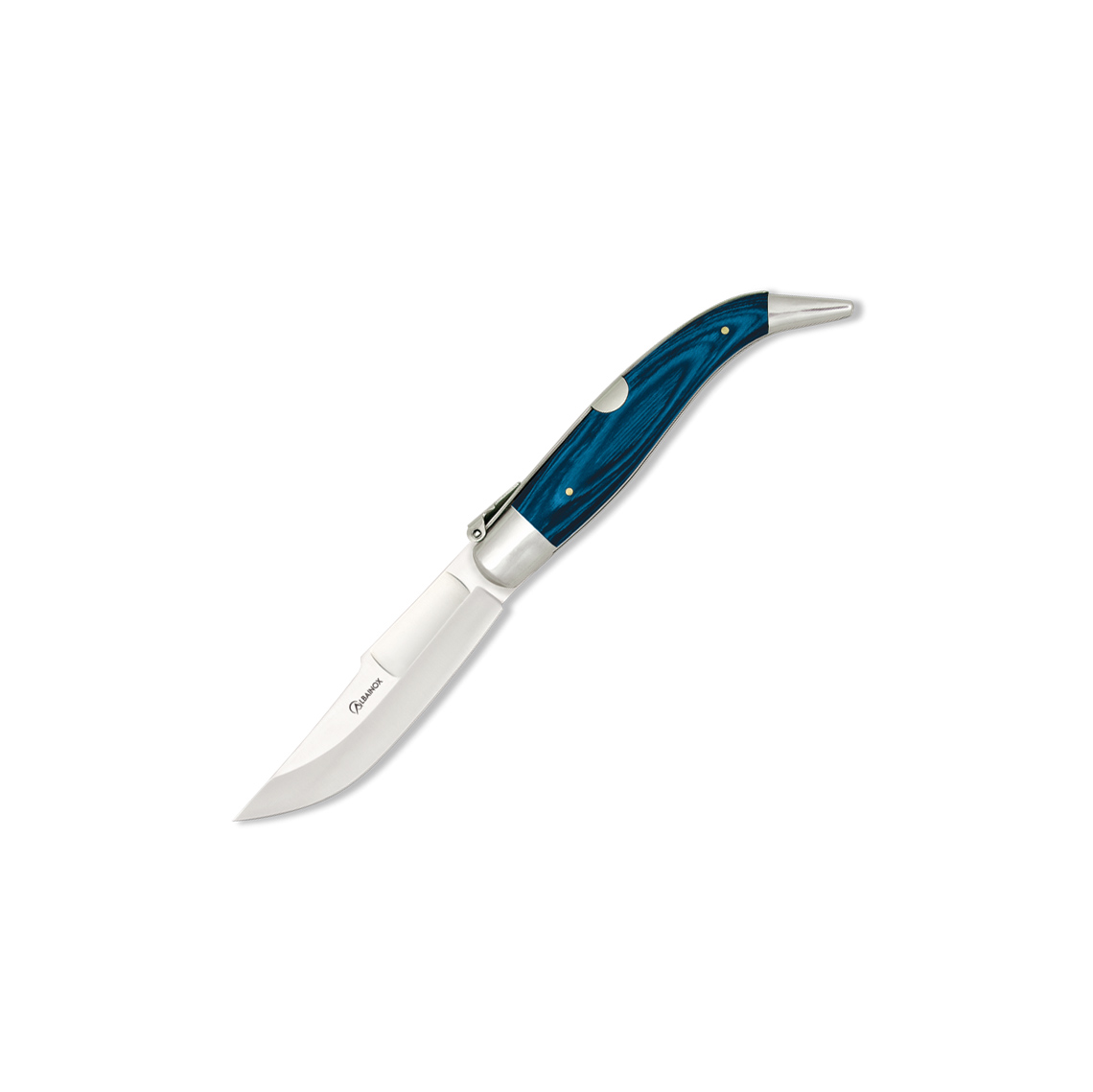 Navaja clásica con mango de estamina azul y hoja de 6.5 cm