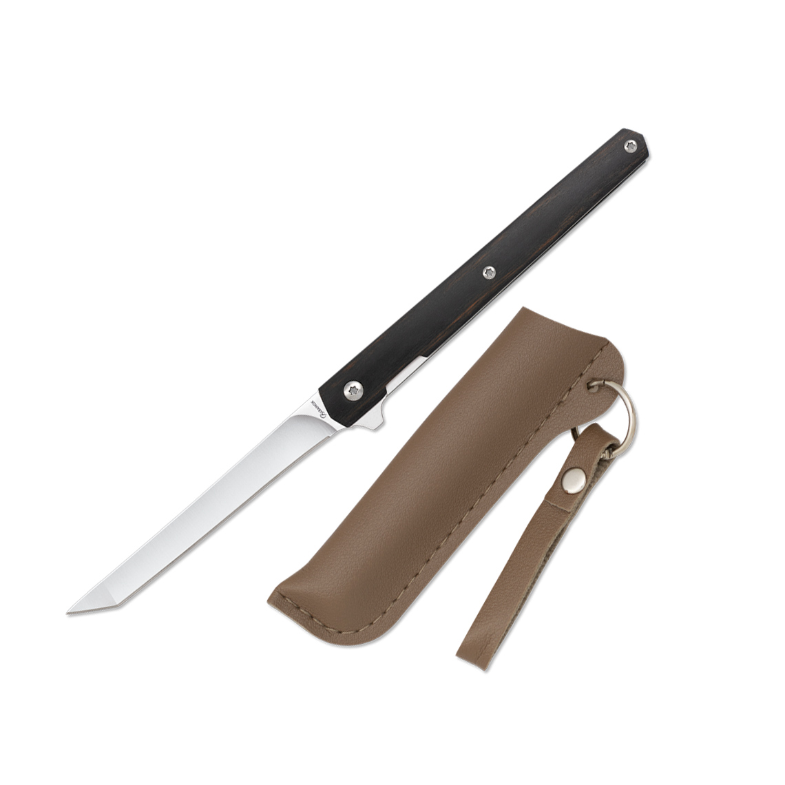 Navaja de bolsillo con mango de estamina negra y hoja de 9.3 cm c...