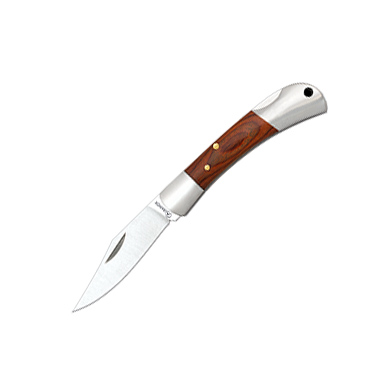Navaja clásica con mango de estamina y hoja clip point de 4.8 cm
