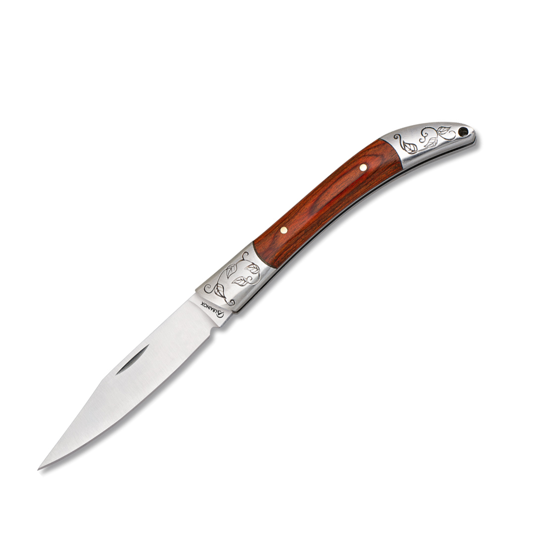 Navaja clásica con mango de estamina y hoja de 6 cm