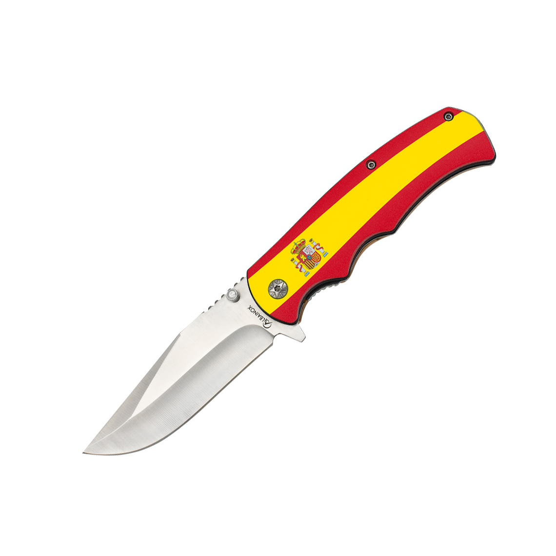 Navaja de bolsillo ABS y madera con recubrimiento bandera españa...