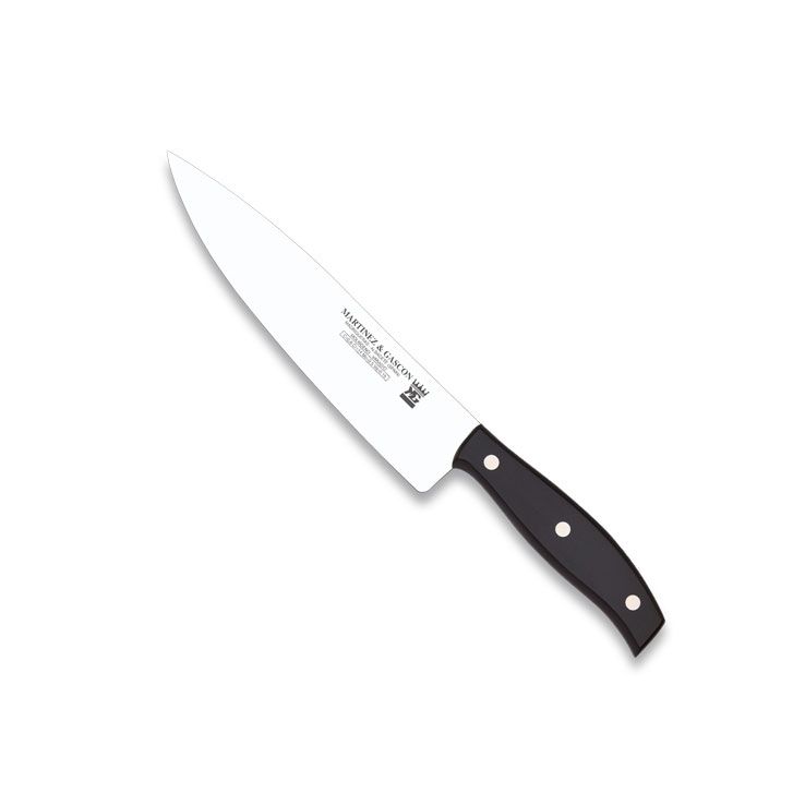 Cuchillo cocinero con hoja de 20 cm y mango de POM negro Martinez...