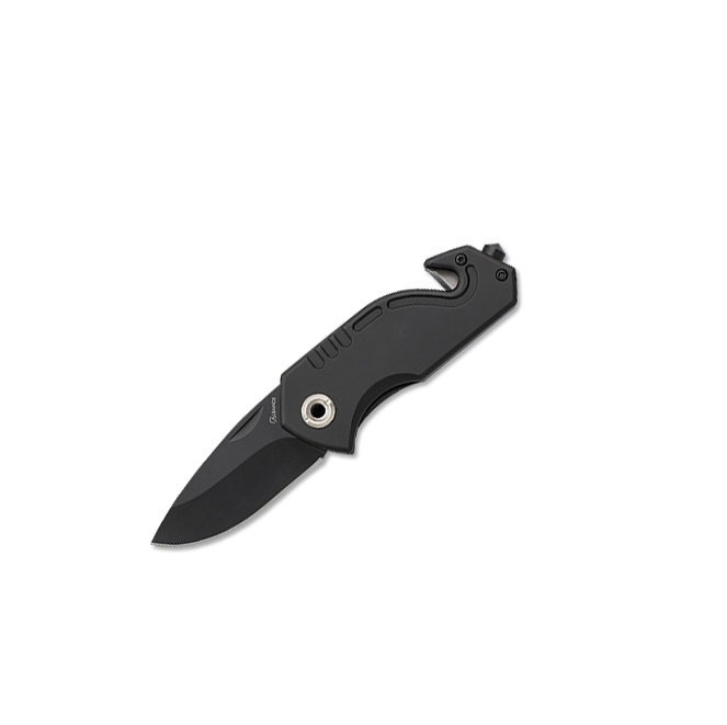 Navaja de bolsillo negra con hoja de 5.7 cm con corta cinturón y...