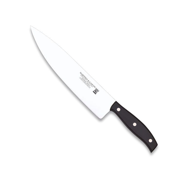 Cuchillo cocinero con hoja de 25 cm y mango de POM negro Martinez...