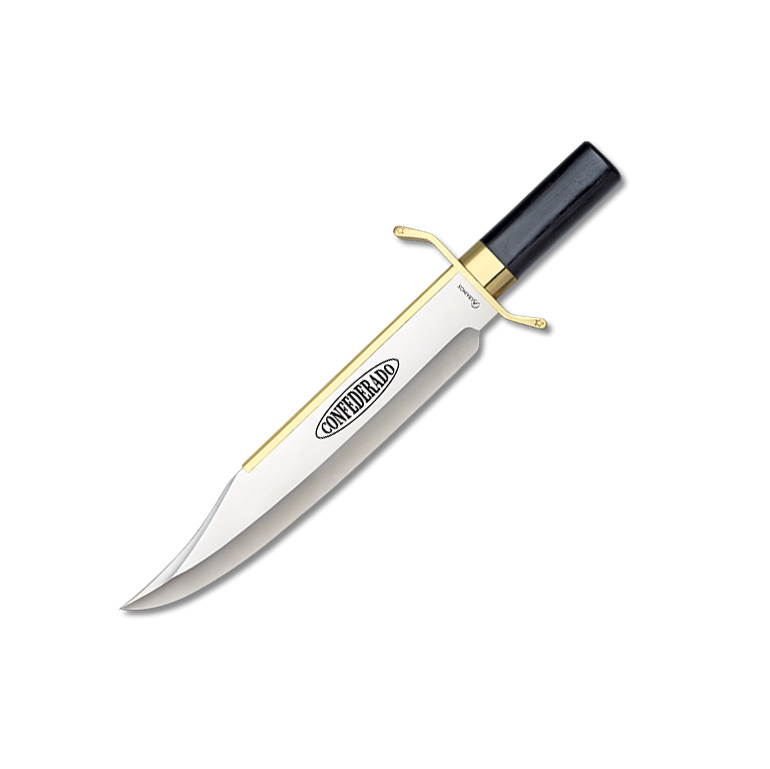 Cuchillo de caza Confederado con mango de madera y hoja de 34.8 c...