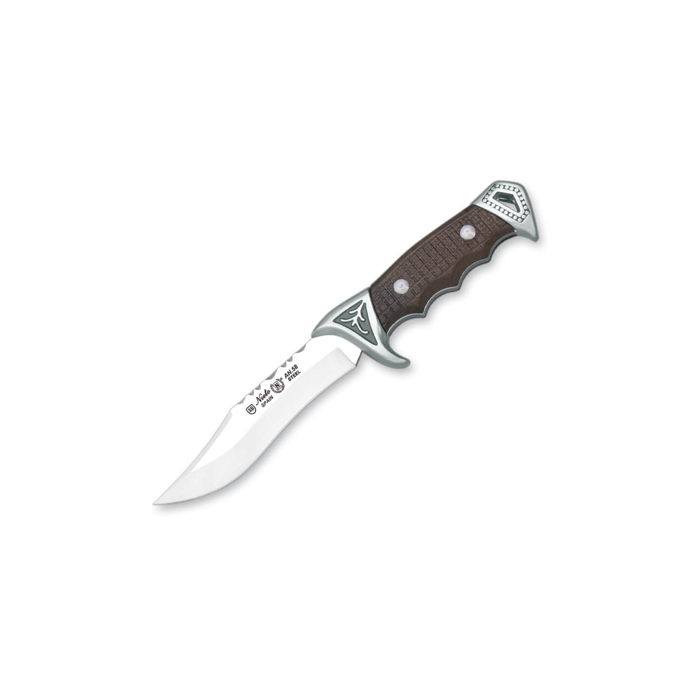 Cuchillo de caza Nieto Toledo con mango de cromo duro y ABS y hoj...
