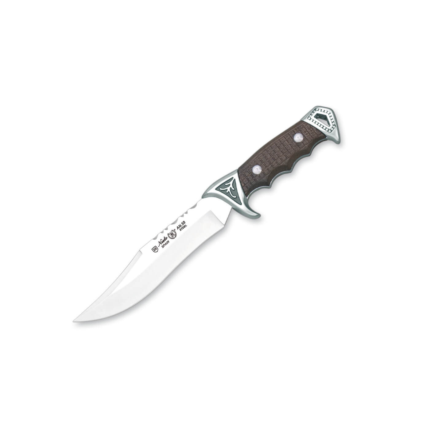 Cuchillo de caza Nieto Toledo con mango de cromo duro y ABS y hoj...