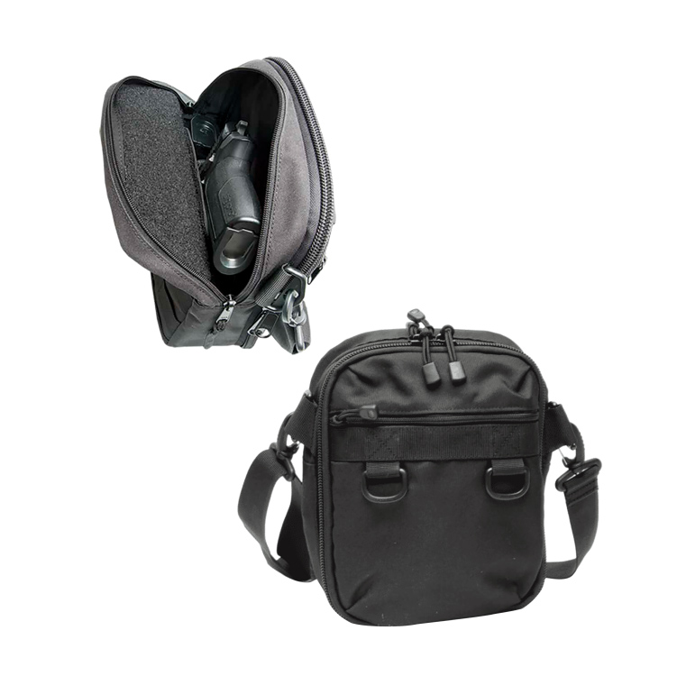 Bolso táctico policial negro GK con funda de arma universal inte...