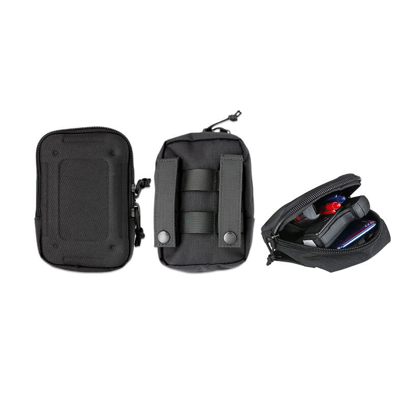 Sac à accessoires noir avec système Molle 12x17x4,5 cm