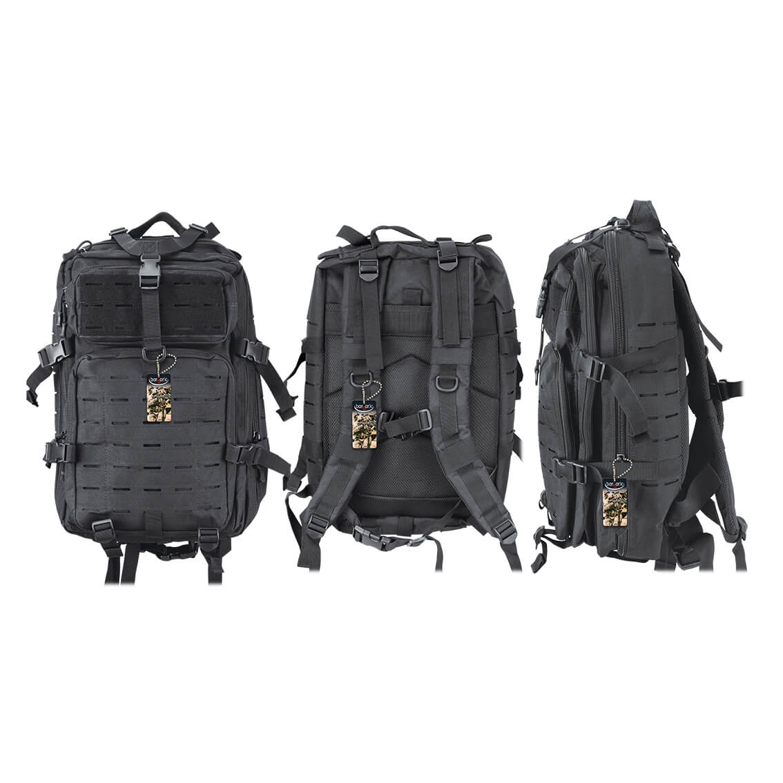 Sac à dos tactique noir d'une capacité de 38 litres et système...